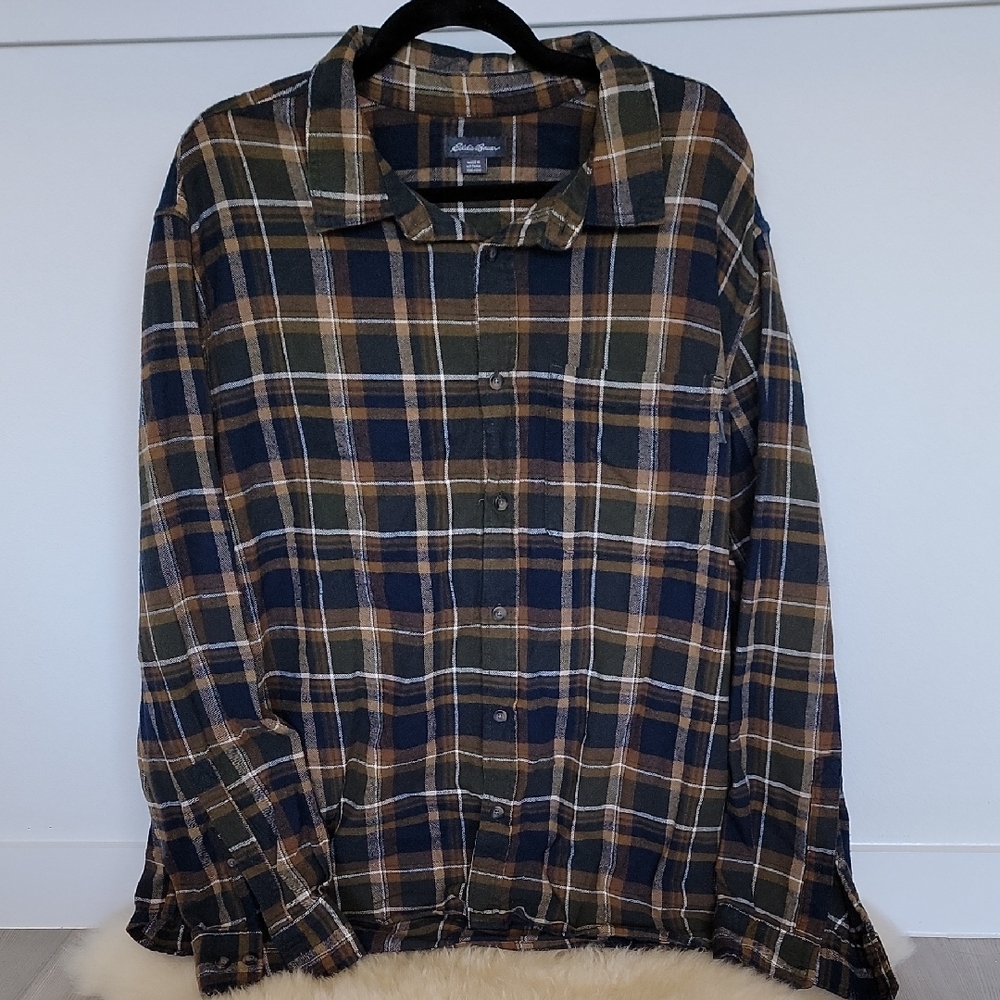 Plaid Button-Up Shirt